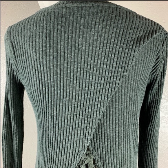 Anthropologie eri ali Tassel Olive Green Sweater New with Tags Women’s  X-Small - Picture 7 of 9